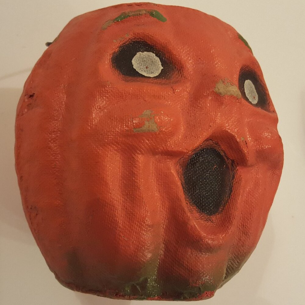 Halloween Vintage Jack O Lantern Paper Mache Pulp Container Small *AS IS* - Picture 13 of 16